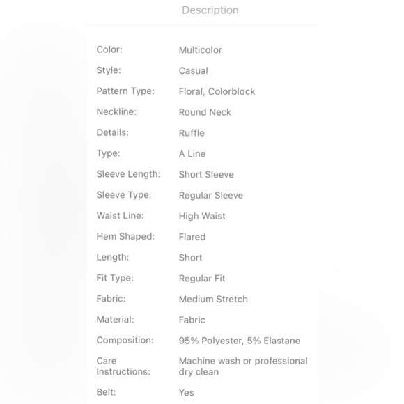 Girls Floral Print Hem Ruffle Trim Dress - Picture 6 of 6